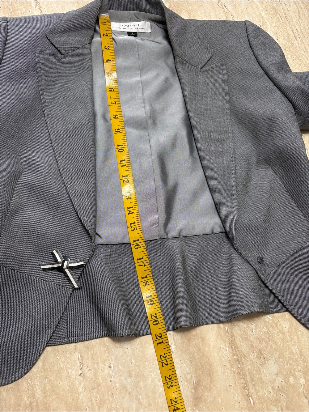 NWOT Tahari Gray Skirt Suit - Picture 5 of 10